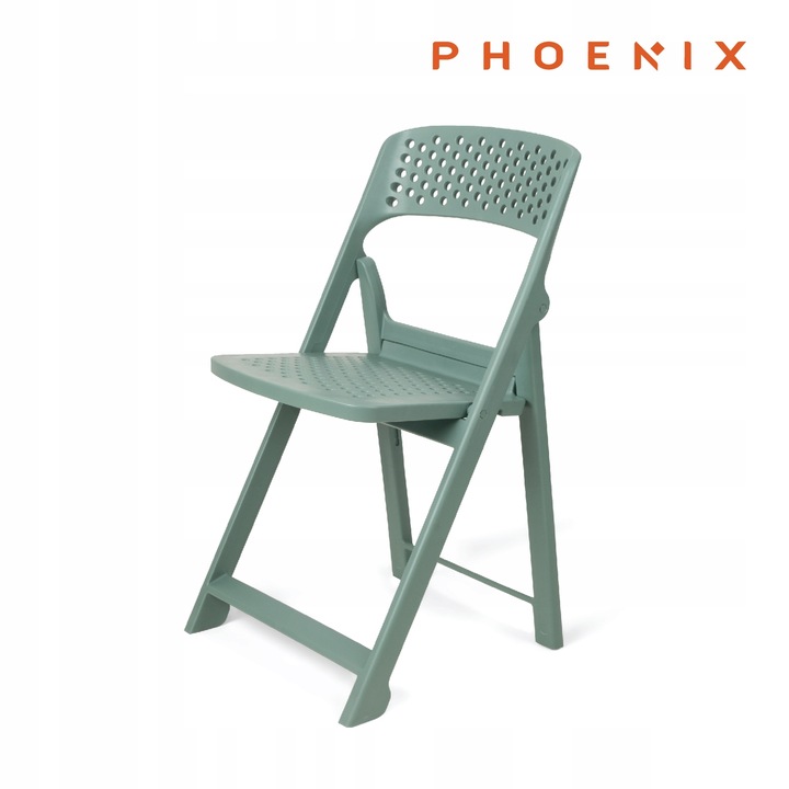 Phoenix Flap składane krzesło nowoczesny design PYTHON zielony