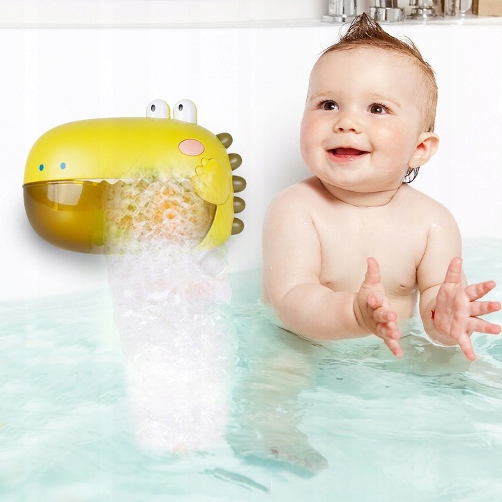 BĄBELKOWY DINOZAUR DINO DO KĄPIELI MASZYNKA DO ROBIENIA PIANY W WANNIE GRA