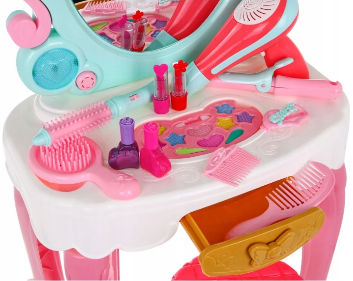 INTERAKTYWNA TOALETKA DLA DZIEWCZYNKI KSIĘŻNICZKI TABORET SUSZARKA ZDZ7938