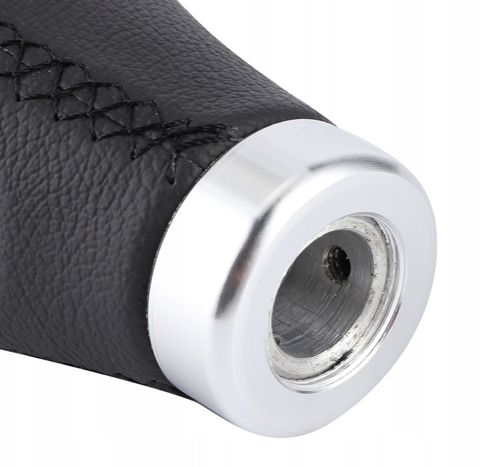 UNIWERSALNA GAŁKA ZMIANY BIEGÓW SKÓRA 5 6 BIEGOWA czarna skóra lita