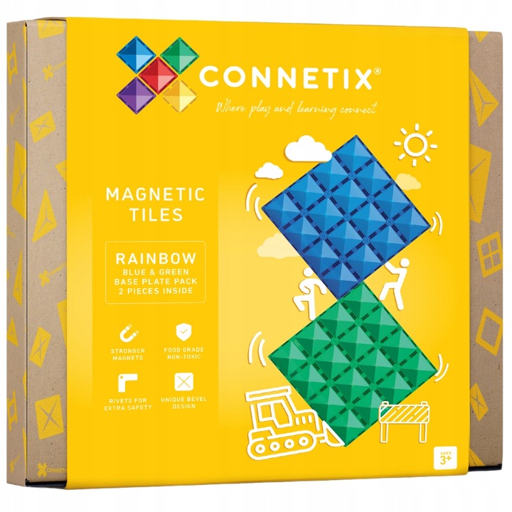 Connetix: 2 el. Klocki magnetyczne Base Plate Pack