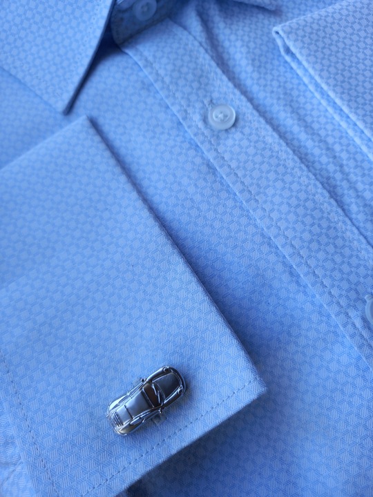 Srebrne spinki do mankietów Model Miniaturka Samochód Porsche 911 + Etui