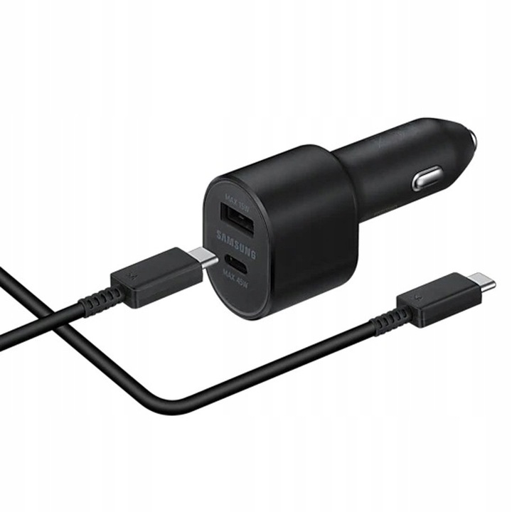 ŁADOWARKA SAMOCHODOWA SAMSUNG 45W+15W 2xUSB +KABEL