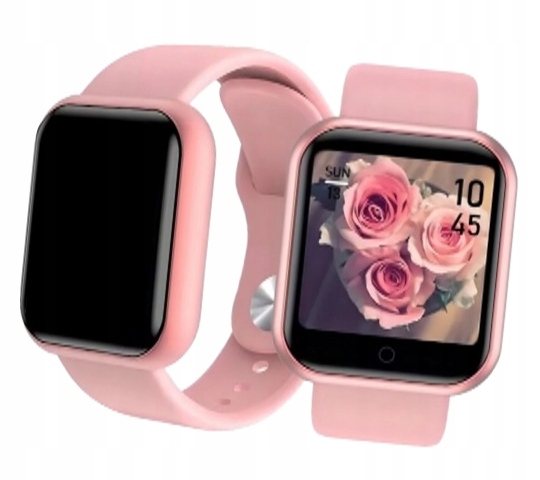 RÓŻOWY SMARTWATCH W KOMPLECIE 3w1 Z MIKROFONEM DO KARAOKE + SŁUCHAWKAMI