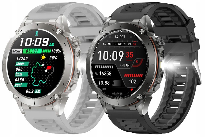 SMARTWATCH MĘSKI ZEGAREK GPS 730 MAH KOMPAS ROZMOWY LATARKA AMOLED PL