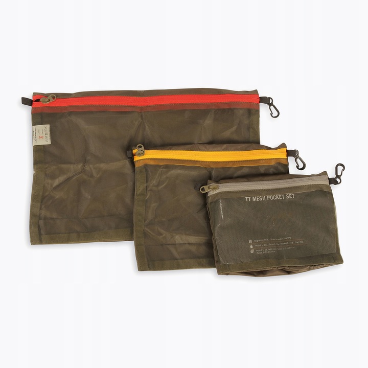 Zestaw torebek Tasmanian Tiger Mesh Pocket Set olive OS