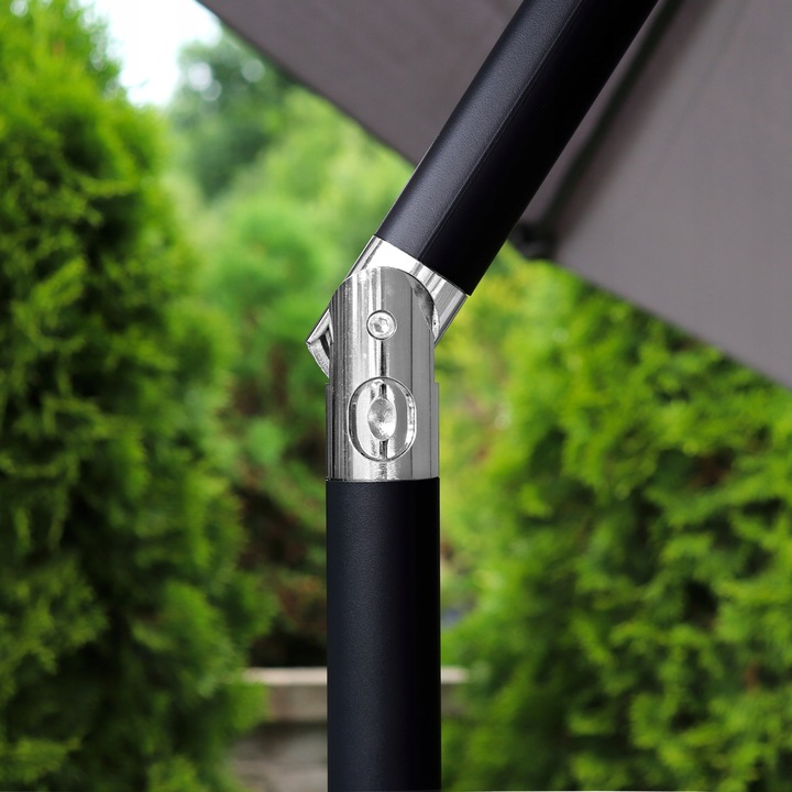 PARASOL OGRODOWY 300 CM DUŻY SKŁADANY REGULOWANY SOLIDNY ŁAMANY Z KORBKĄ