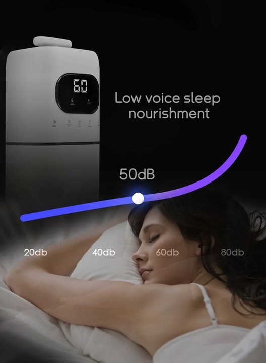 NAWILŻACZ POWIETRZA ULTRADŹWIĘKOWY DUŻY JONIZATOR 2w1 DYFUZOR Z PILOTEM 8L