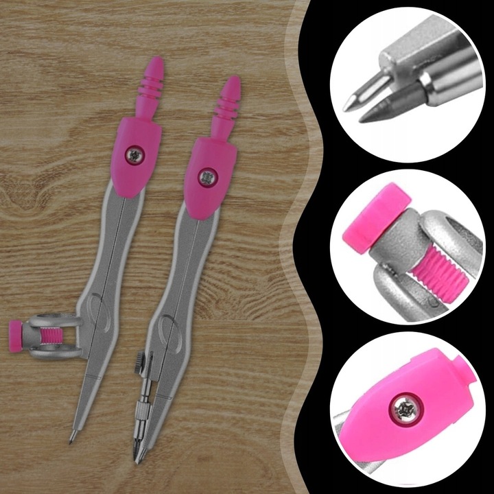 ZESTAW GEOMETRYCZNY 10 ELEMENTÓW CYRKIEL LINIJKI DO KREŚLENIA DO RYSOWANIA