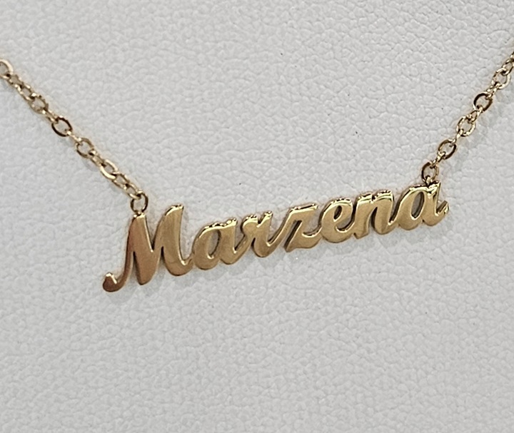 Złota Celebrytka Stal Chirurgiczna Imię Marzena