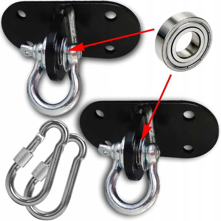 Uchwyt sufitowy z ŁOŻYSKIEM i szeklą 180st Detal2M