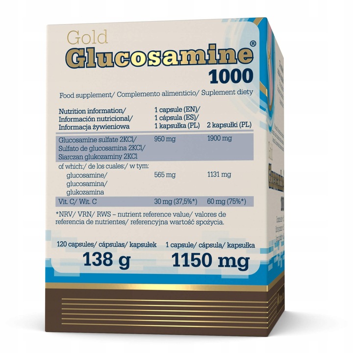 OLIMP GOLD GLUCOSAMINE 120kaps GLUKOZAMINA KOŚCI STAWY ŚCIĘGNA KOLANA