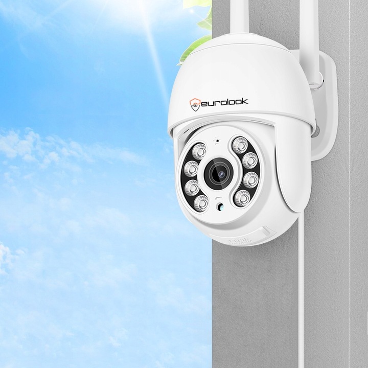 Kamera Zewnętrzna Obrotowa IP WiFi 2MP Full HD ZOOM 2MPx 1920 x 1080P BIAŁA