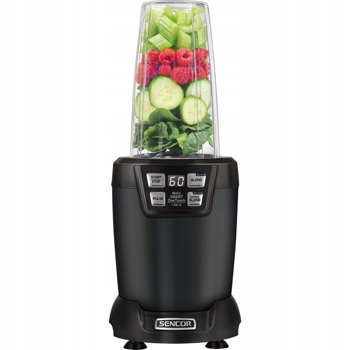 Nutri blender kielichowy 1200W 2 BUTELKI 800ml/1L czarny Sencor SNB6600BK