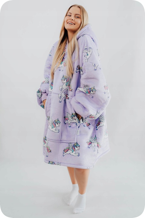 KOC BLUZA Comfy Moment Kocobluza bluzokoc Unicorn Oversize 2w1 prezent