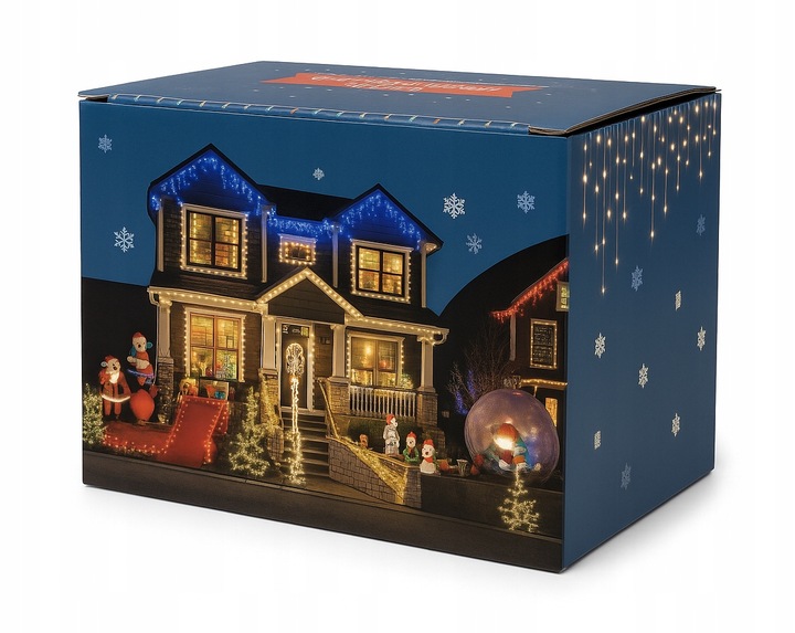 Sople 440 LED Girlanda Biała Zimna Flash Zewnętrzna IP44 31,7m gruby przewó