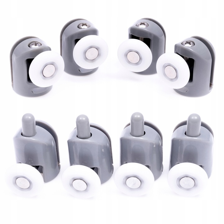 ZESTAW ROLKA POJEDYNCZE ROLKI KÓŁKA DO KABINY PRYSZNICOWEJ KOMPLET 23 MM