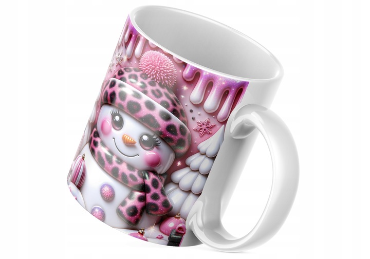 Świąteczny Kubek 3D Bałwanek - Idealny Na Prezent - NOWOŚĆ - HIT Bałwanek