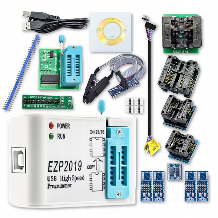 Zestaw Uniwersalny Programator EEPROM i Flash EZP2019+USB SPI EPROM BIOS