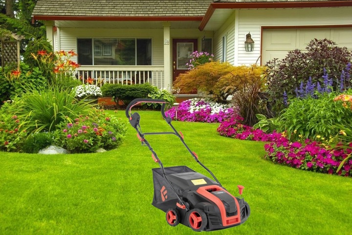 MOCNY AERATOR WERTYKULATOR ELEKTRYCZNY KOSZ 55L 3w1 40cm AREATOR FAWORYT