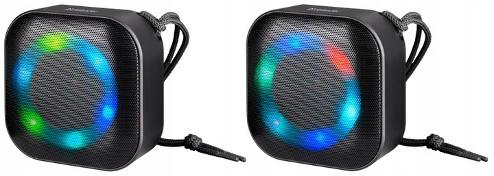 Przenośny Zewnętrzny Głośnik Bluetooth 5.3 LED Mobilny Bezprzewodowy USB-C