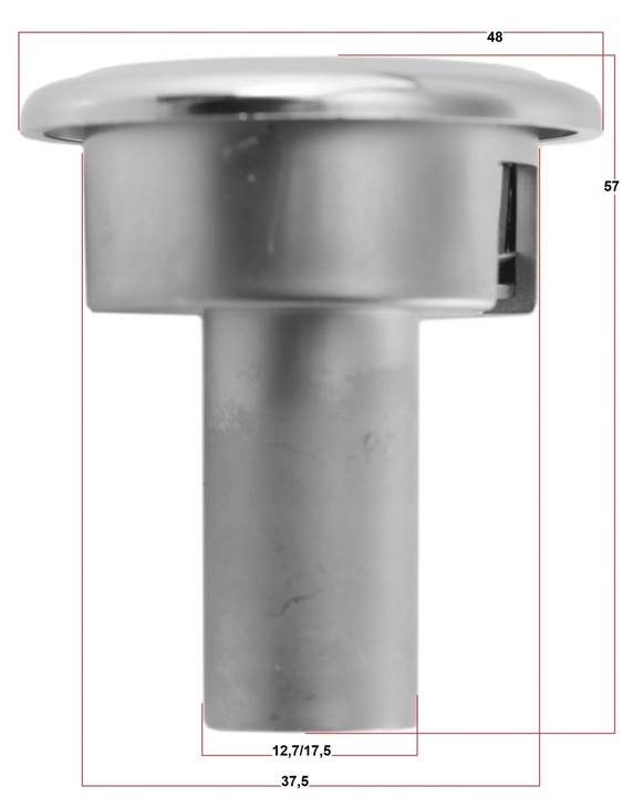 Przycisk spłuczki WC pojedynczy zaworu spustowego