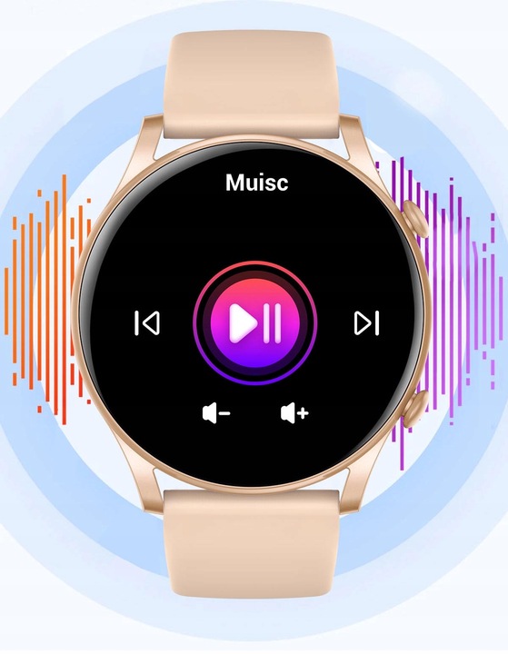 SMARTWATCH ZEGAREK DAMSKI POLSKIE MENU ROZMOWY SPORT SMART WATCH 4 PASKI