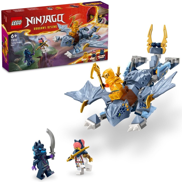 LEGO NINJA GO 71810 NIEBIESKI SMOK RUCHOMY SMOCZĄTKO FIGURKI RIYU FIGURKA