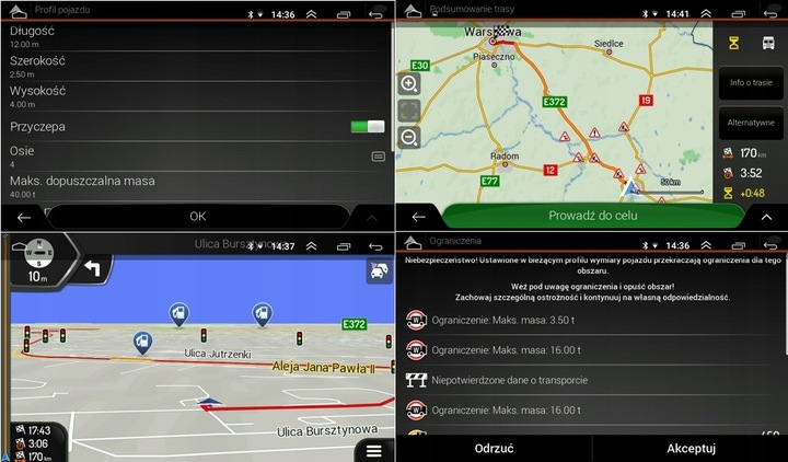 NAWIGACJA CIĘŻAROWA GPS 7" UROUTE ANDROID IGO NEXTGEN KORKI TMC ONLINE