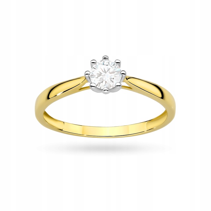 PIĘKNY ZŁOTY PIERŚCIONEK pr. 333 z Cyrkonią Zaręczynowy r.13 8k