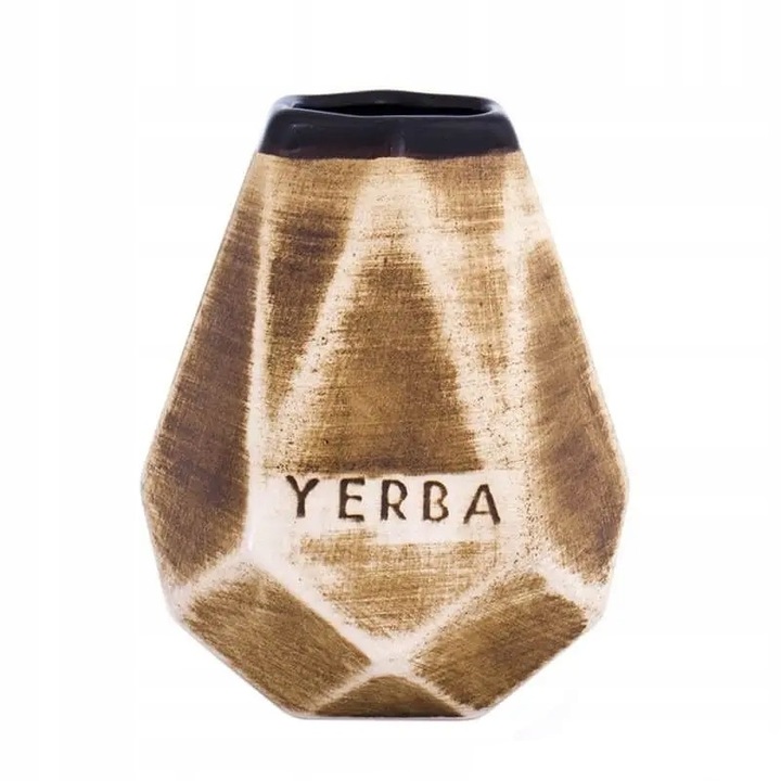 Matero diament ceramiczne 350ml yerba mate brązowe