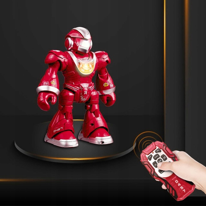 ROBOT PROGRAMOWANY INTERAKTYWNY DLA DZIECI CHODZI ŚPIEWA LED RC + PILOT