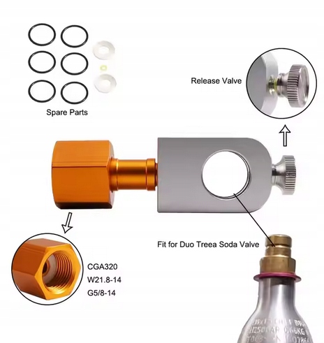 Przetoczka Sodastream Quick Connect Duo Terra Art Adapter do nabijania co2