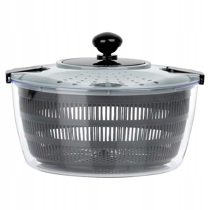 Duża WIRÓWKA SAŁATY warzyw owoców suszarka obrotowa pojemnik sitko cedzak