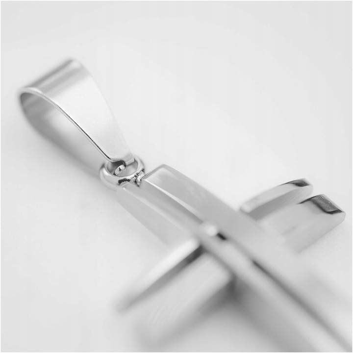 Wisiorek męski zawieszka krzyżyk stal chirurgiczna 316L z grawerem BLINGART