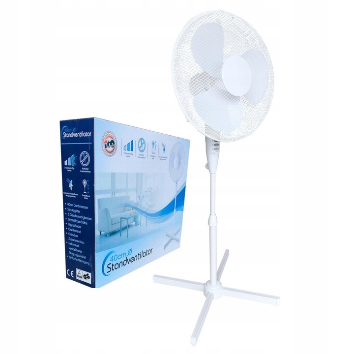 Wentylator podłogowy Ito 40CM Ventilator biały
