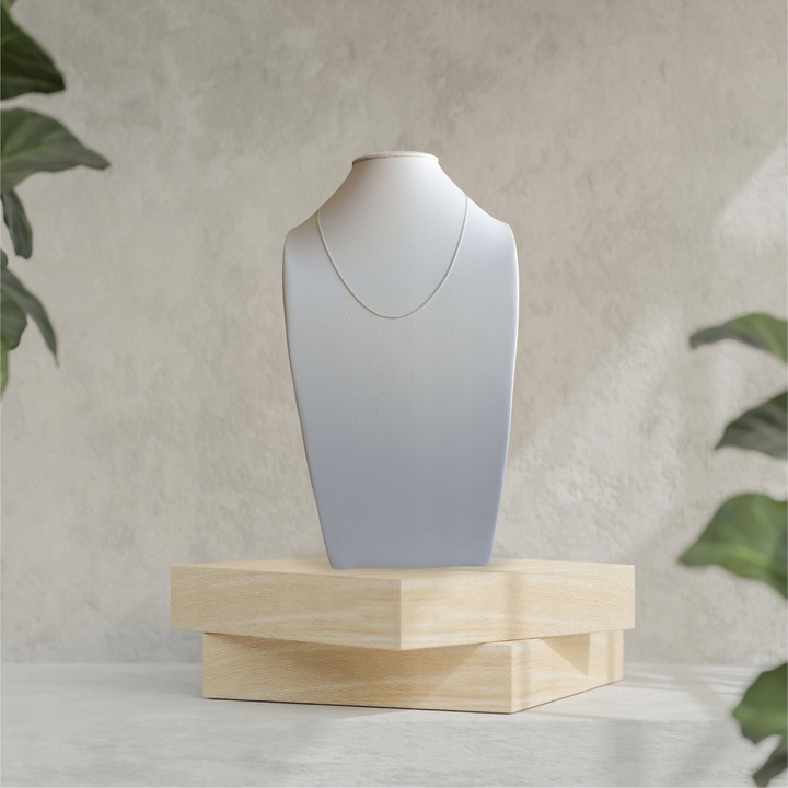 SREBRNY ŁAŃCUSZEK ŁAŃCUCH 925 SPLOT PANCERKA 1,3mm / 55 cm - SREBRO M.JOPEK