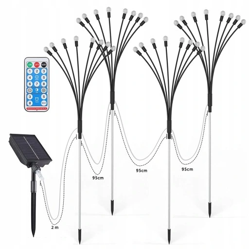 Lampki Ogrodowe Solarne Kulki Oświetlenie 4 Szt