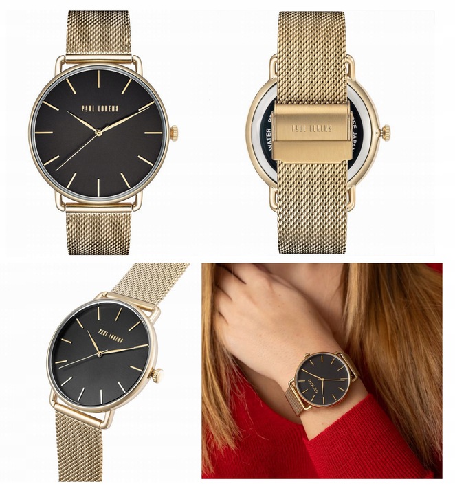 ZEGAREK DAMSKI PAUL LORENS RONDA złoty klasyczny +BOX +GRAWER