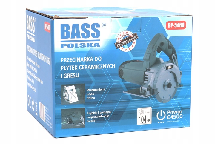 PRZECINARKA TARCZOWA DO CIĘCIA PŁYTEK GRESU 115 MM 2200W + TARCZA