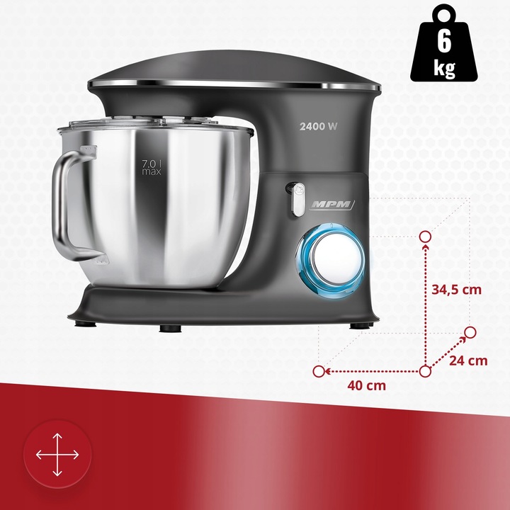 Robot planetarny kuchenny 2400W MPM MRK-23