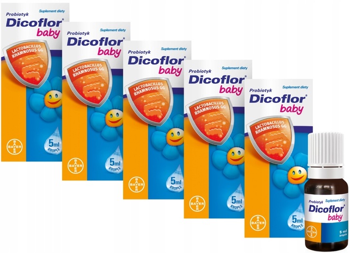 Dicoflor Baby probiotyk krople dla dzieci 5 x 5 ml
