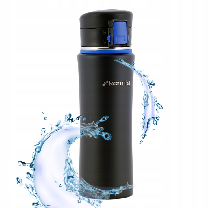 KUBEK TERMICZNY TERMOS STALOWY 100% SCZELNY pojemny bidon KAMILLE 500 ml