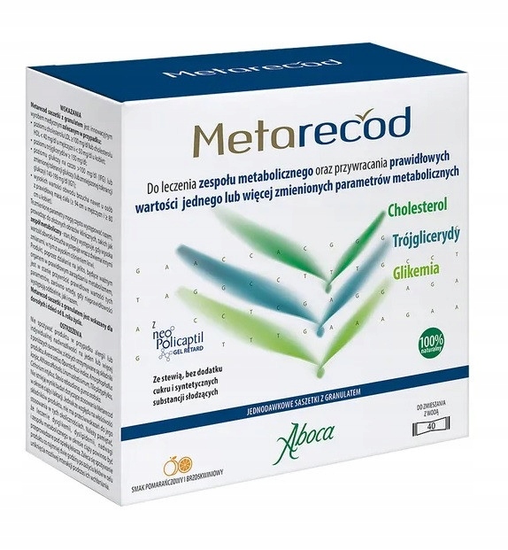 Aboca Metarecod Glikemia Cholesterol 40 saszetek