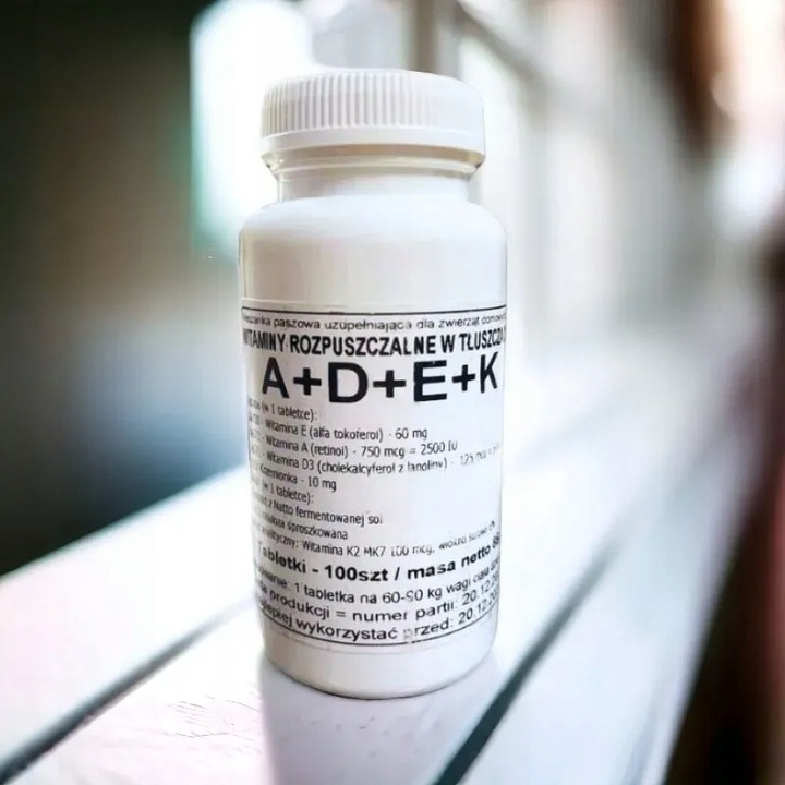 Podkowa Witaminy ADEK 100 tabletek | Zdrowe i Mocne Kości oraz Stawy