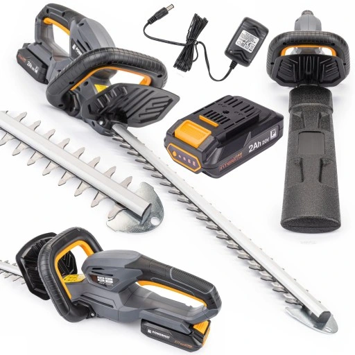 POWERMAT NOŻYCE AKUMULATOROWE DO ŻYWOPŁOTU SEKATOR GAŁĘZI 45CM 20V +2Ah