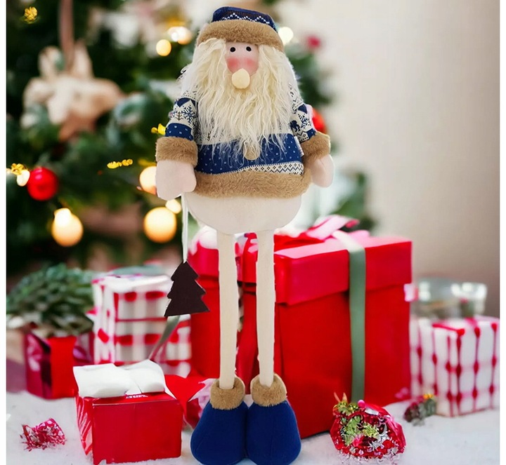 Zestaw figurek świątecznych stojące DUŻE RENIFER BAŁWAN MIKOŁAJ 42cm