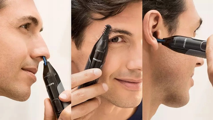 TRYMER DO NOSA BRWI USZU MASZYNKA PHILIPS GOLARKA + ETUI GRATIS