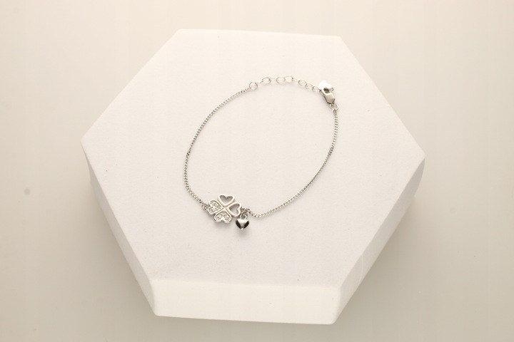 SREBRNA BRANSOLETKA DAMSKA KONICZYNKA SREBRO 925 NA WALENTYNKI ORYGINALNA