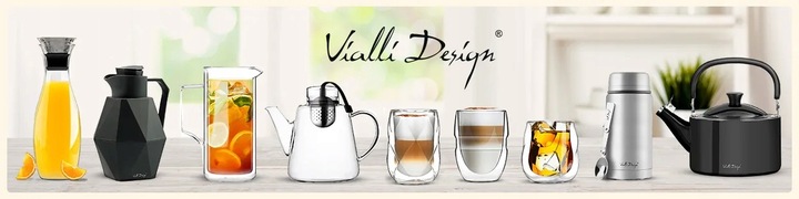 Szklany kubek do kawy ze słomką Vialli Design FUORI 600ml 30398 (zielony)